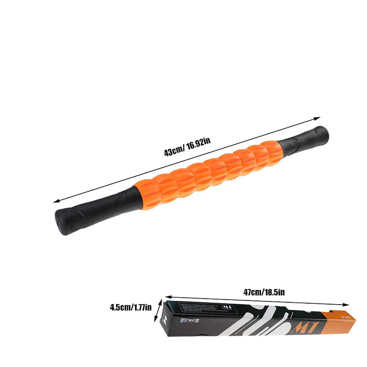 Gear Massage Stick USA Yoga Deep Muscle Relaxation Fascia Roller Stick for Personal Training, Fitness & Recovery