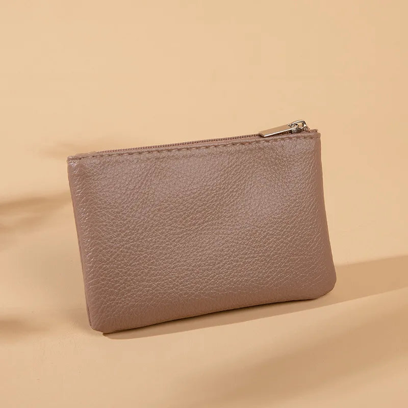 Women PU Leather Coin Purse Canada Retro Litchi Pattern Zipper Pouch Mini Change Purse Unisex Solid Wallet Card Holder Storage Bag