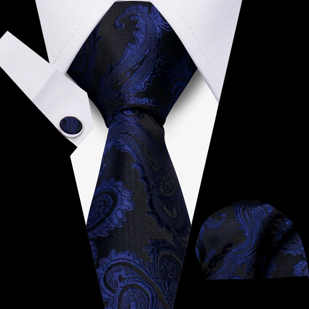 Men’s Business Necktie Set Canada Classic Plaid Cufflinks Handkerchief for Suit Wedding High-Quality 3PCS Tie Set Formal Gravata