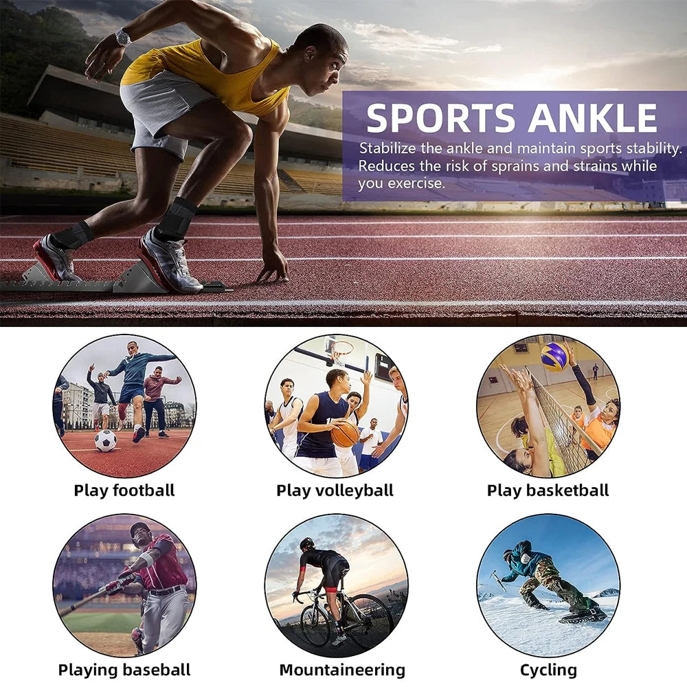 Adjustable Elastic Ankle Brace Compression Sleeve Foot Support Stabilizer for Plantar Fasciitis Achilles Tendonitis Sports Sock