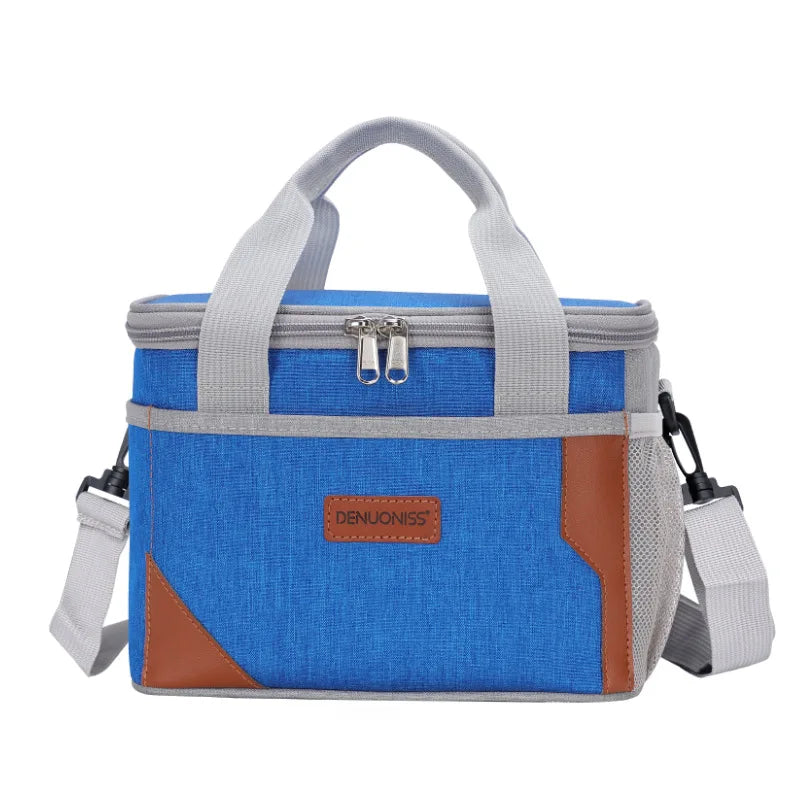 New Simple Lunch Bag USA Thick Aluminum Foil Oxford Cloth Waterproof Insulated Cooler Bag for Work, Students & Outdoor Food Storage