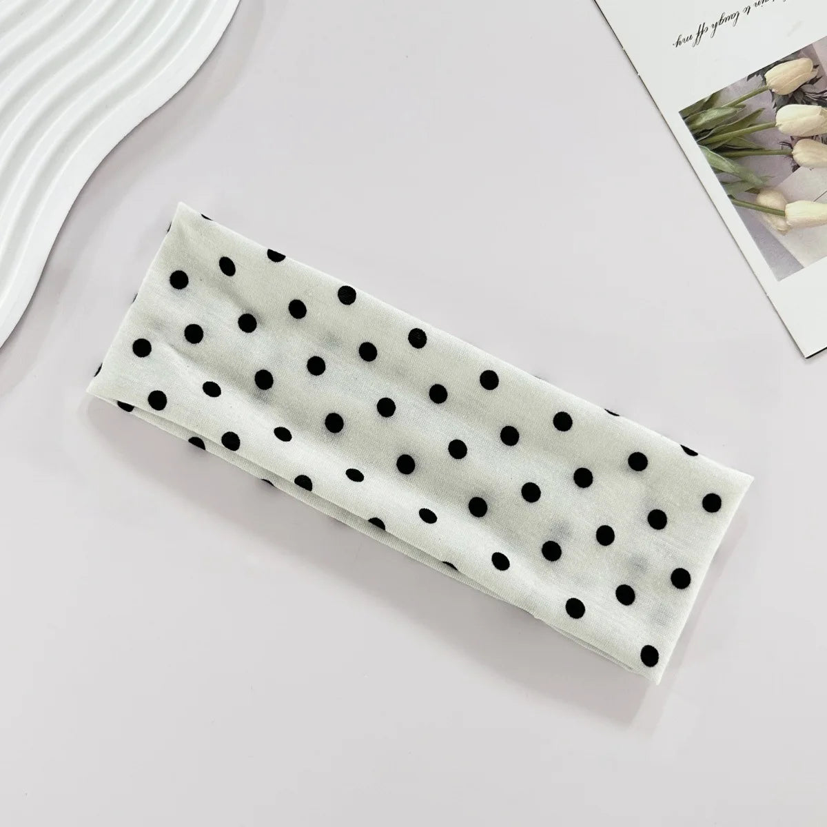 1PC Polka Dot Yoga Elastic Headband Canada Fashionable Dot-Pattern Makeup Sports & Fitness Sweat-Absorbent Hairband