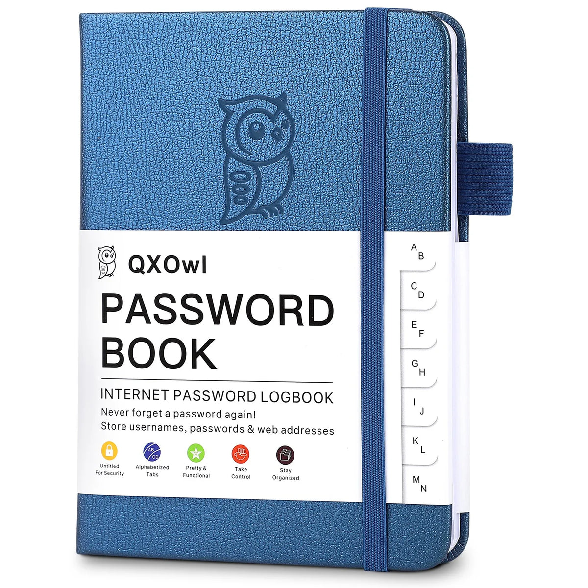 Alphabetical Password Book USA Internet Address Organizer Logbook, Small Pocket Password Keeper for Website Logins