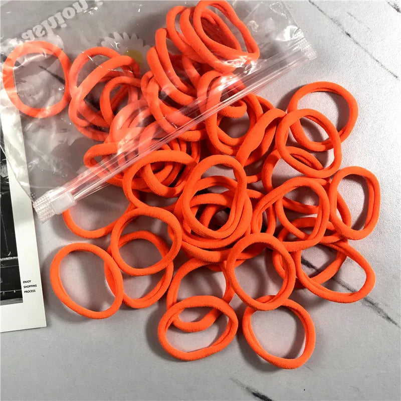 20/50PCS Hair Bands Canada for Women & Girls Basic Hair Rubber Ties 4cm Simple Elastic Ponytail Holders Hair Accessories