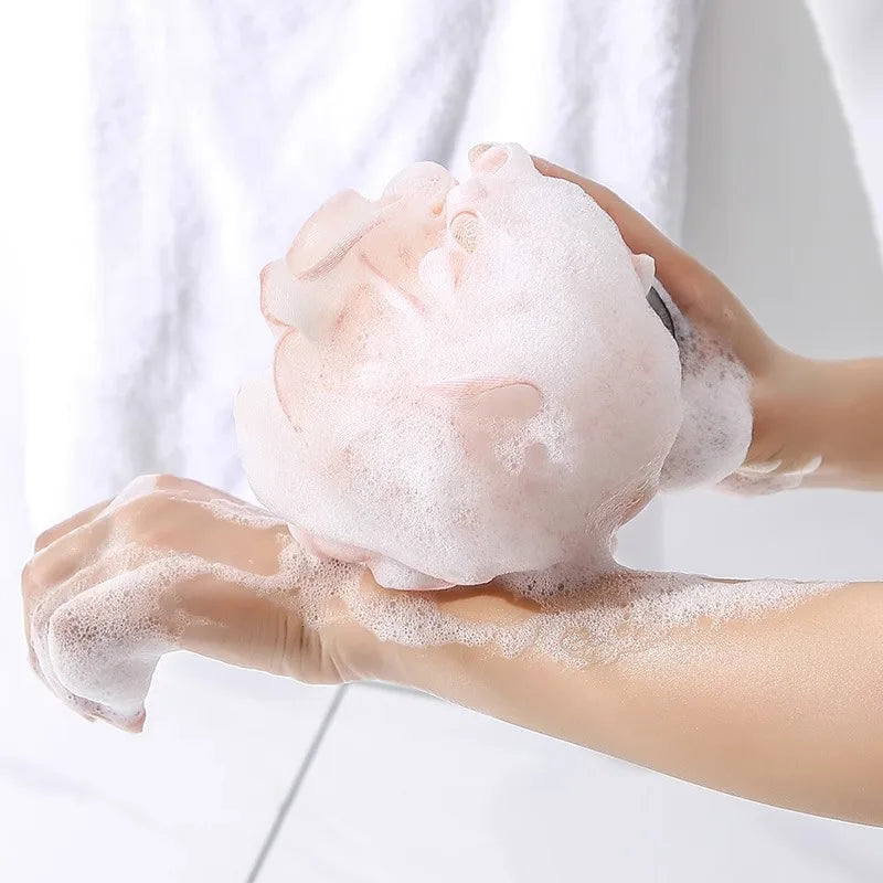 1/3PCS Durable Loofah Bath Sponge USA No-Loose-Petals Premium Body Shower Ball for Women’s Daily Bathing & Bathroom Use