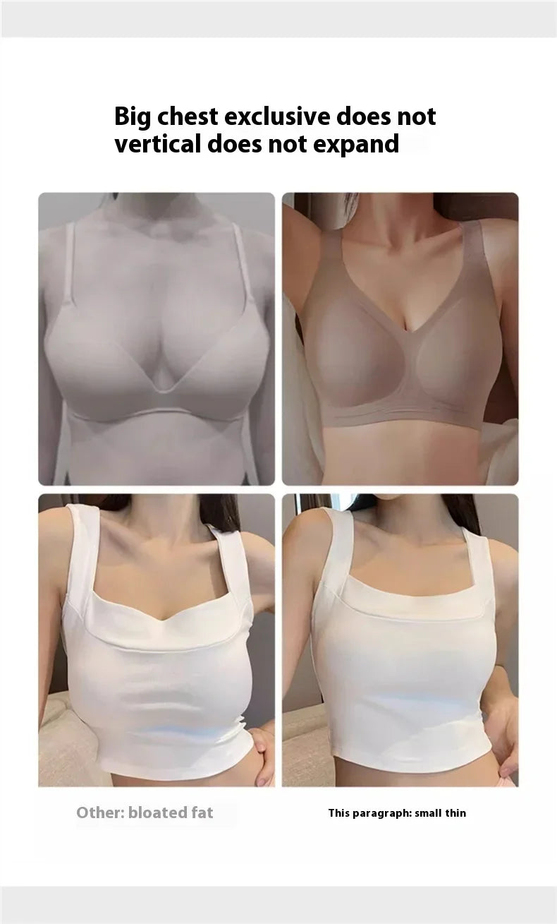 New Plus Size Seamless Wireless Bras for Women Minimizer Push Up Lingerie One-piece Intimates Beauty Back Underwear