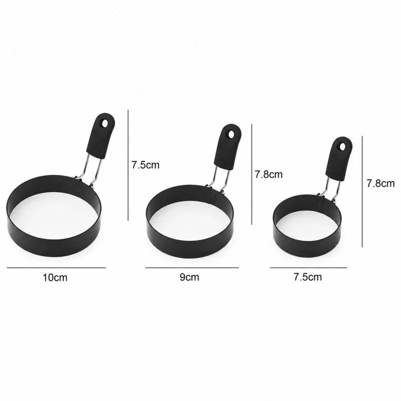 Anti-scald Egg Fried Ring Professional Stainless Steel Nonstick Round USA Pancake Mold Cooking Egg Mould Breakfast Sandwich Tools