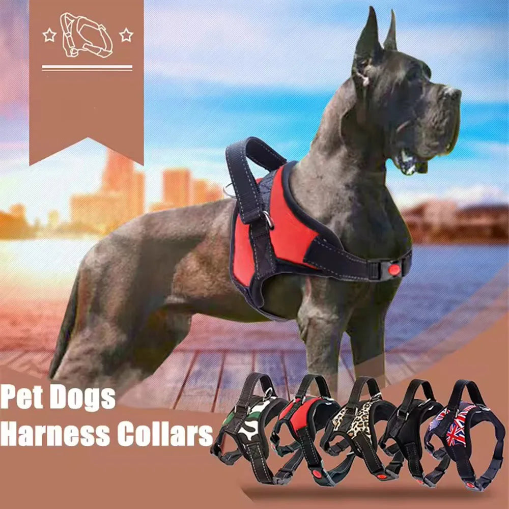 Adjustable Dog Harness USA Pet Walking Vest Collar for Small, Medium & Large Dogs Pet Accessories