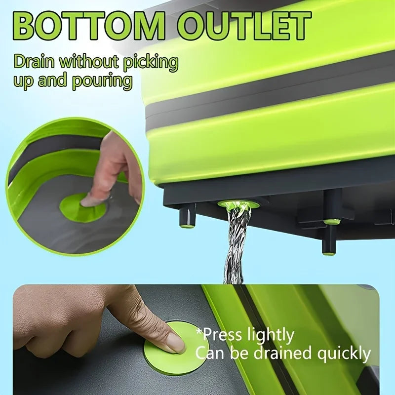 Portable Space Saving USA Basin with Built-in Sink and Storage Function - Perfect for Outdoor Camping Travel Home Folding Basin