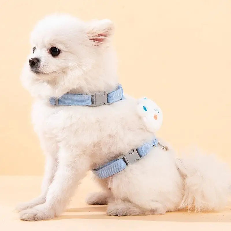 Cartoon canada Doll Backpack Cat Harness Set Plush Toy Vest with Leash Adjustable Escape-Proof Soft Mesh Harness for Small Cats Kitten