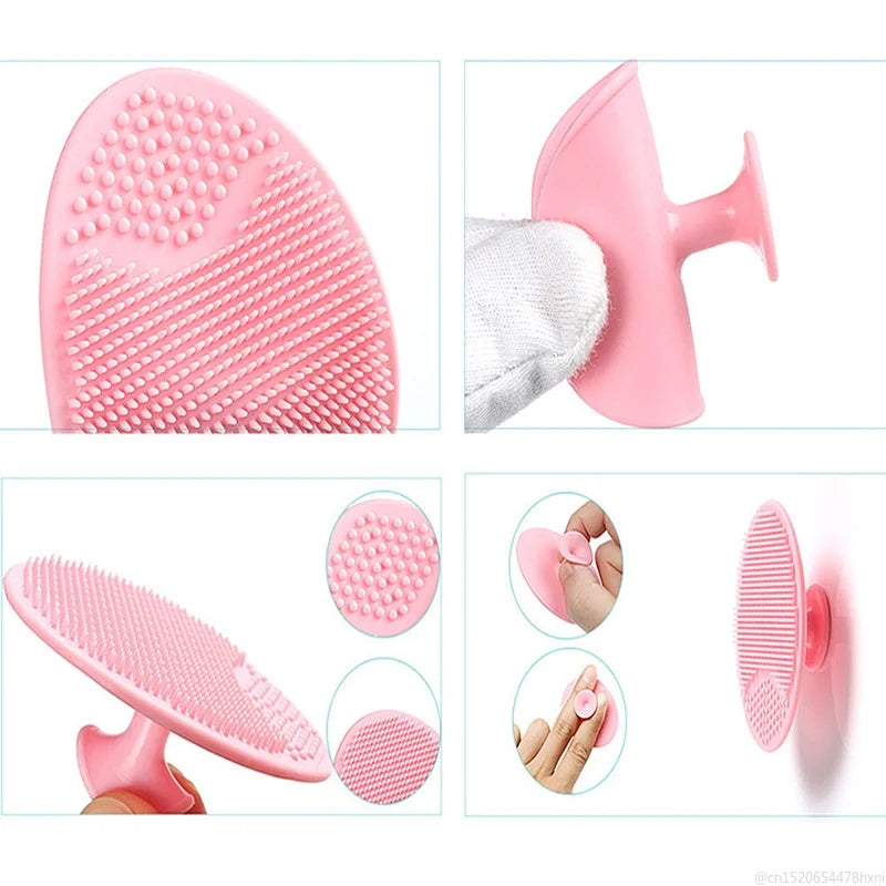 Silicone Facial Brush Cleaner USA Portable Blackhead Double-Sided Massage Brush, Facial & Nasal Scrub Skin Care Cleaning Tool