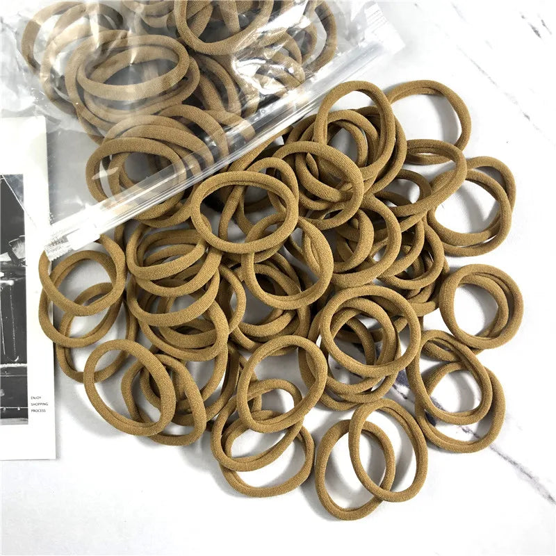 20/50PCS Hair Bands Canada for Women & Girls Basic Hair Rubber Ties 4cm Simple Elastic Ponytail Holders Hair Accessories