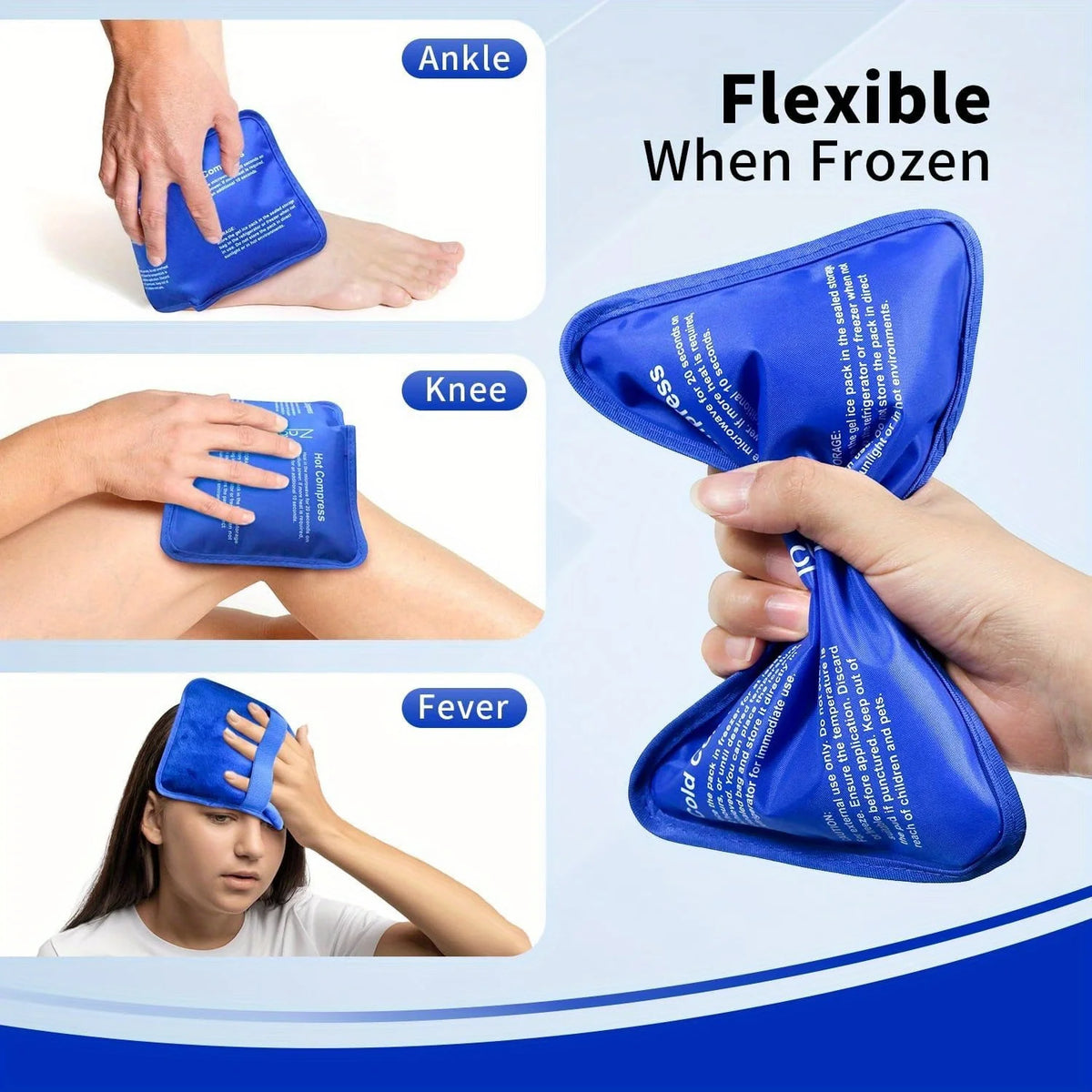 Large Reusable Gel Ice Packs USA Hot & Cold Therapy Packs for Shoulder, Legs, Knee, Back & Hip Muscle Recovery and Comfor