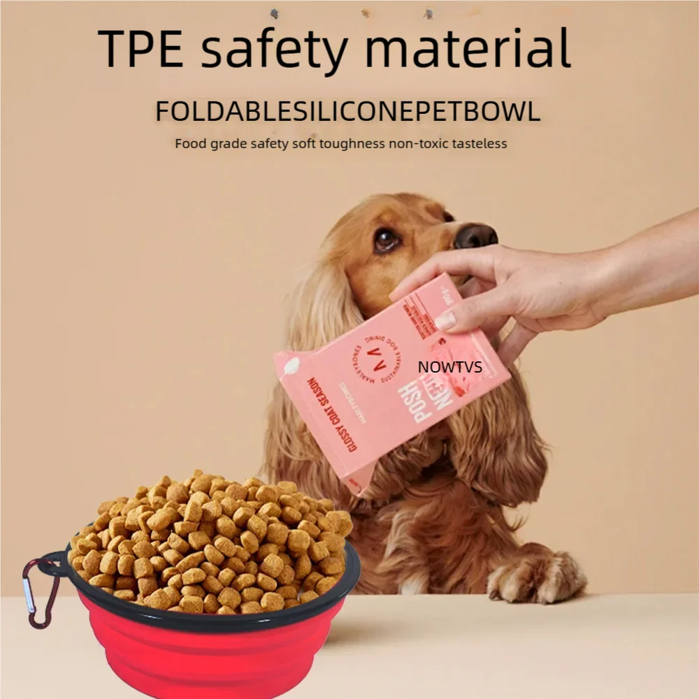 Durable TPR Portable Pet Food Bowl USA for Cats & Dogs, Collapsible Travel Water & Food Bowl for Outdoor Pet Use