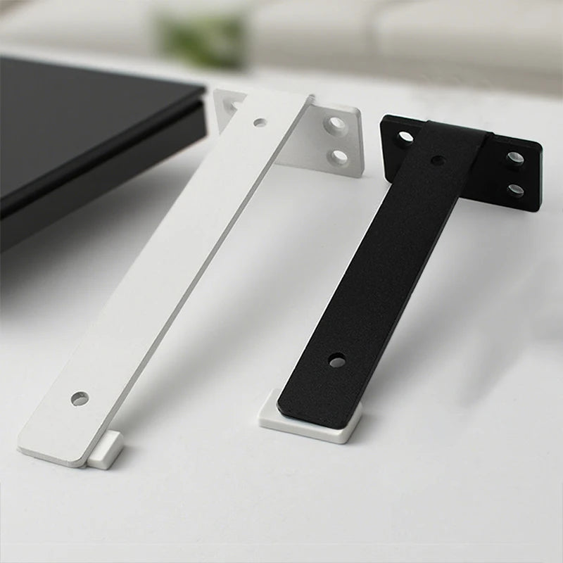 1 Set Heavy Duty Cast Iron Shelves Brackets Floating Shelf Brackets 4MM Thicked Invisible L Brackets For Shelves Support