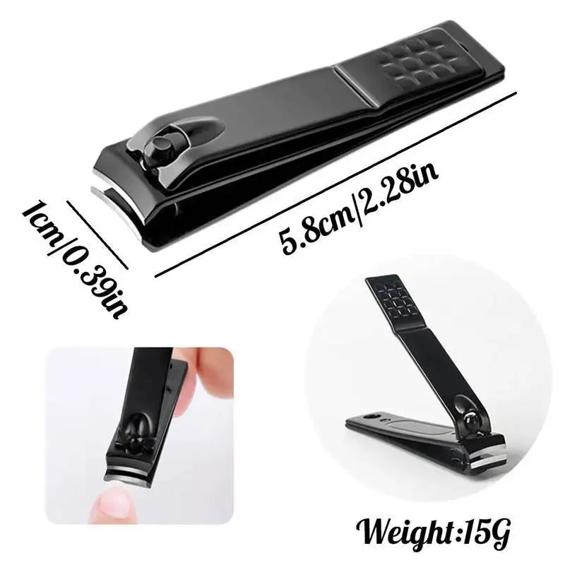 1/3/4 PCS Black Stainless Steel Nail Clippers Canada with Nano Glass File Polishing Nail File Manicure Tool Set