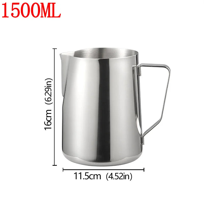 Stainless Steel Milk Frother Jug Canada Coffee Milk Frothing Pitcher Measurement Jug Espresso Barista Tool Coffee Accessories