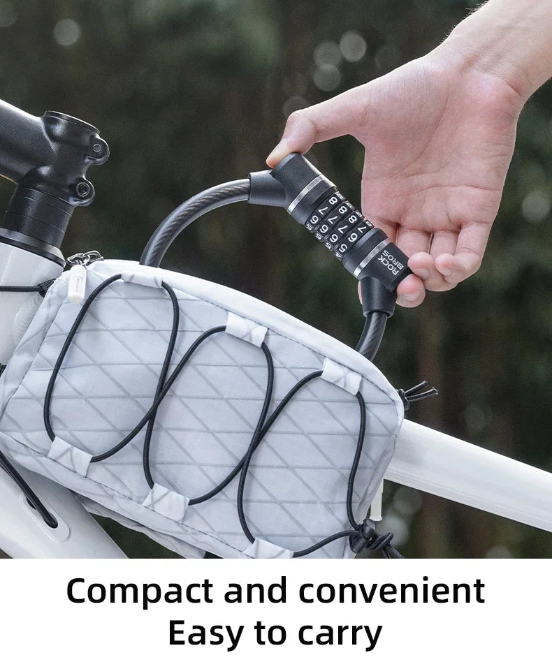 Canada Portable Bicycle Lock Ultra-Light Steel Cable Bike Lock 4-Digit Password PVC Waterproof  Steel Password Lock MTB Road
