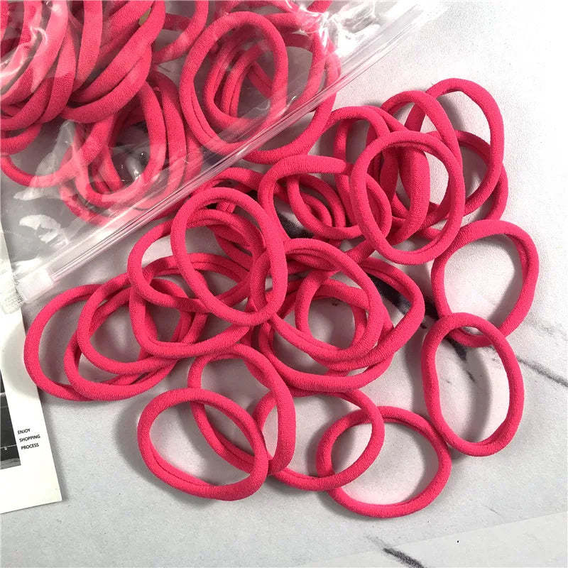 20/50PCS Hair Bands Canada for Women & Girls Basic Hair Rubber Ties 4cm Simple Elastic Ponytail Holders Hair Accessories
