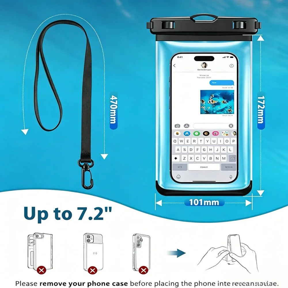 Waterproof Phone Pouch Canada Drift Diving Swimming Bag Underwater Dry Bag Case Cover for Phone Water Sports Beach Pool Skiing