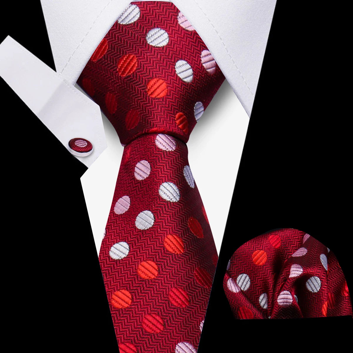 Men’s Business Necktie Set Canada Classic Plaid Cufflinks Handkerchief for Suit Wedding High-Quality 3PCS Tie Set Formal Gravata