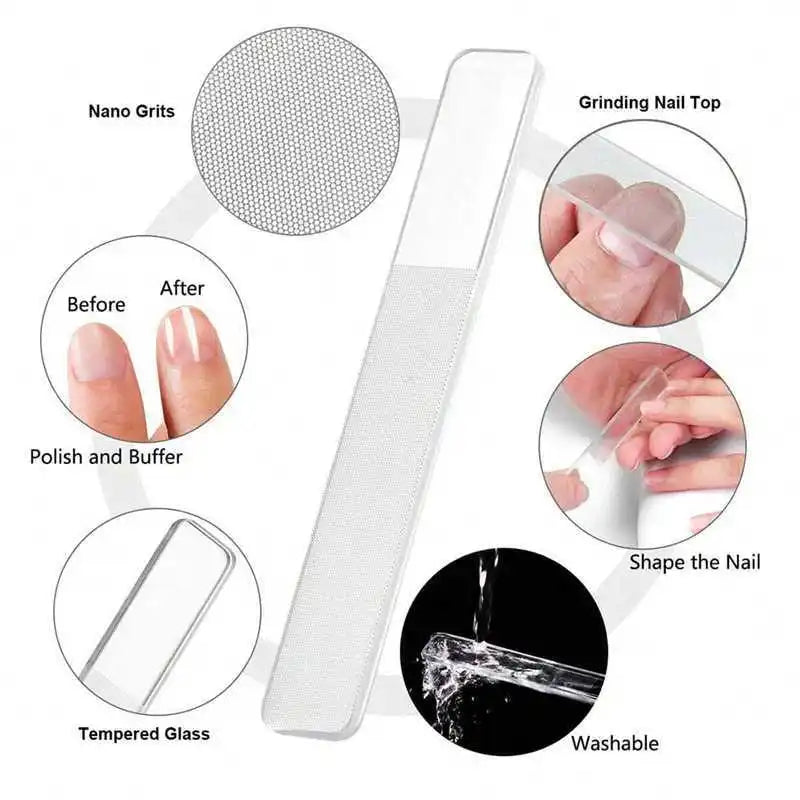 1/3/4 PCS Black Stainless Steel Nail Clippers Canada with Nano Glass File Polishing Nail File Manicure Tool Set