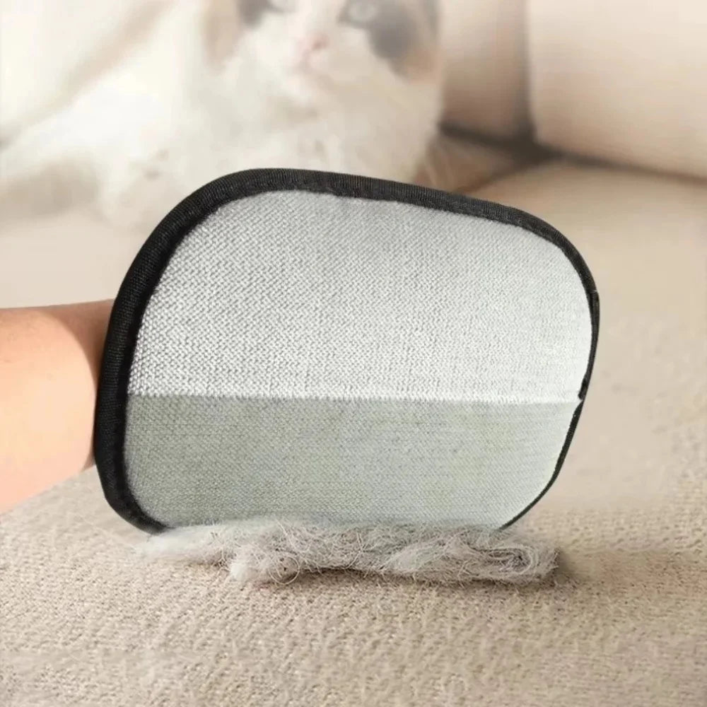 Reusable Double-Sided Pet Hair Removal USA Glove Anti-Static Grooming Tool for Cats Dogs Soft Brush Mitt for Furniture Carpet Cloth