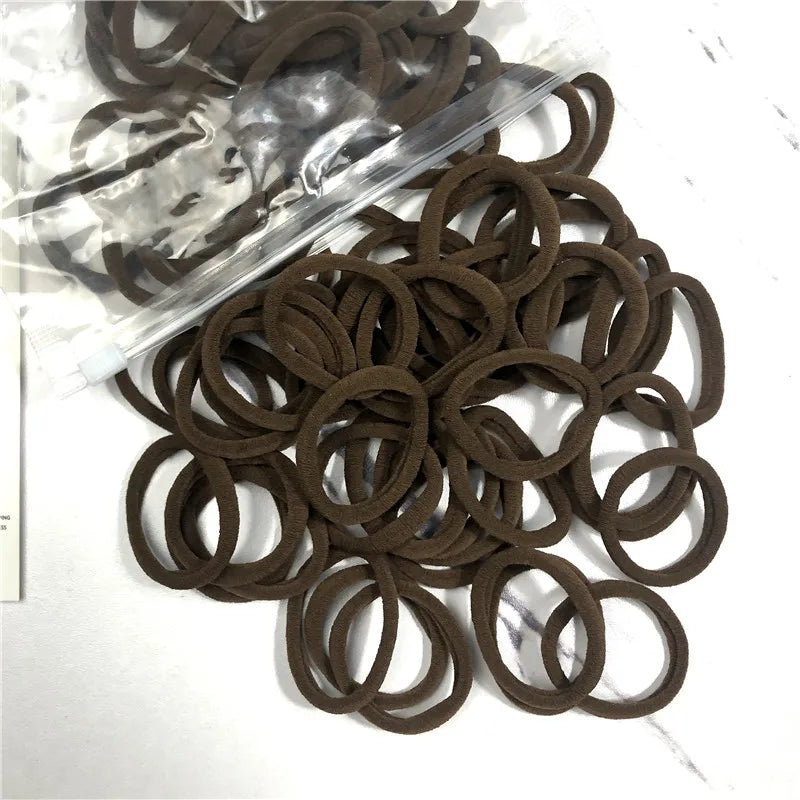 20/50PCS Hair Bands Canada for Women & Girls Basic Hair Rubber Ties 4cm Simple Elastic Ponytail Holders Hair Accessories