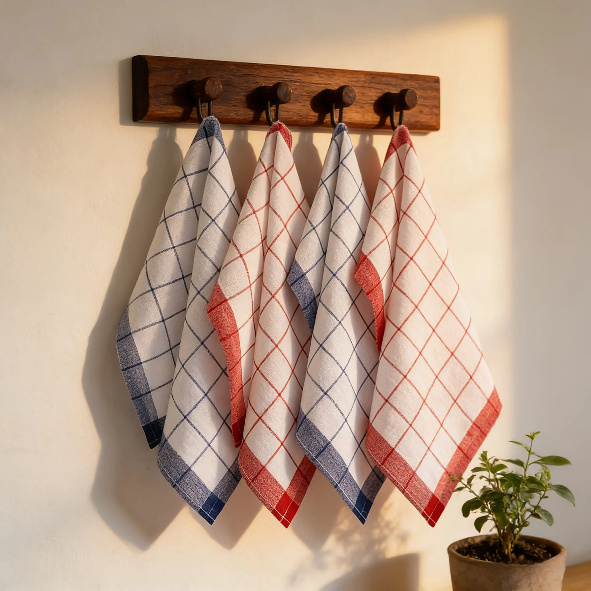 4/6/8/10PCS 40×60cm Checkered Kitchen Towels Canada for Washing Dishes & Drying Tableware, Simple Kitchen Cleaning Towels
