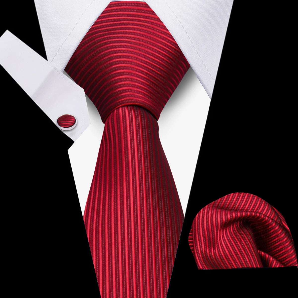 Men’s Business Necktie Set Canada Classic Plaid Cufflinks Handkerchief for Suit Wedding High-Quality 3PCS Tie Set Formal Gravata