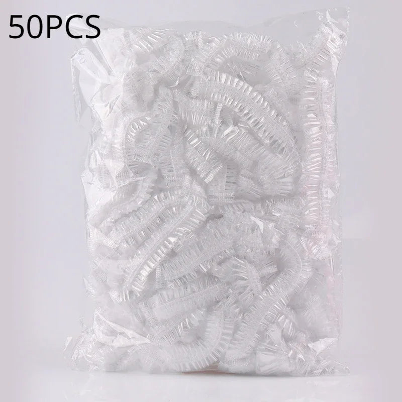 Disposable Shower Cap Canada Transparent Waterproof Hair Covers Sauna Accessories Bathroom Products for Home