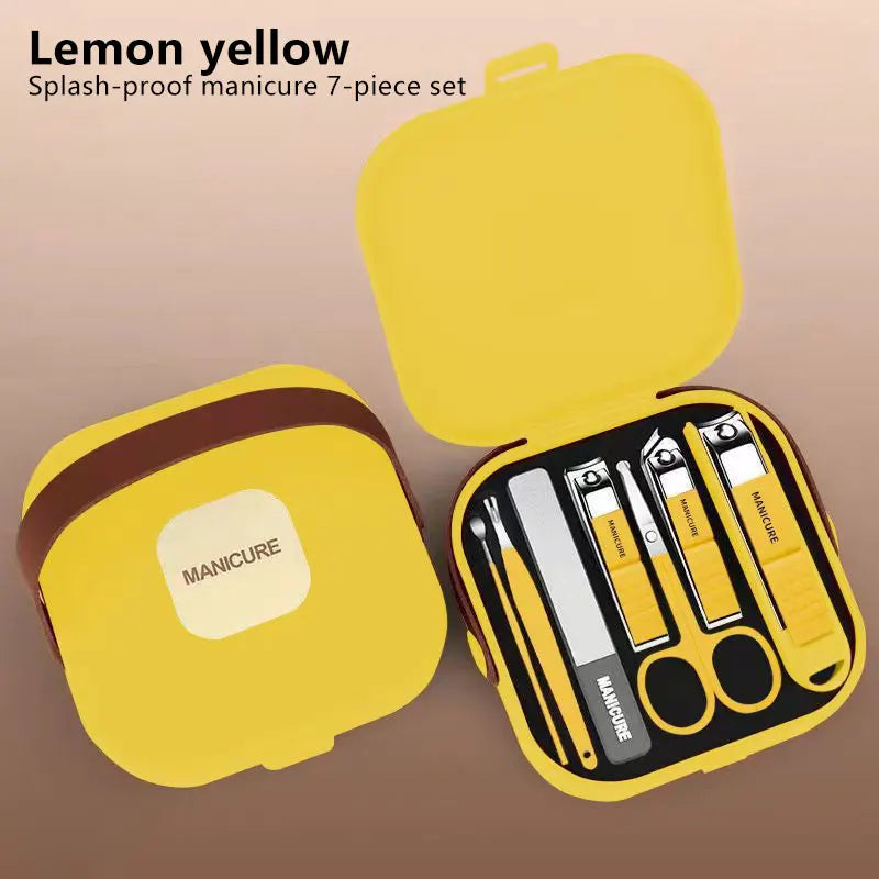 Complete 7-Piece Anti-Splash Nail Clipper Set Canada 7-in-1 Manicure Pedicure Portable Nail Clippers Handy Grooming Set
