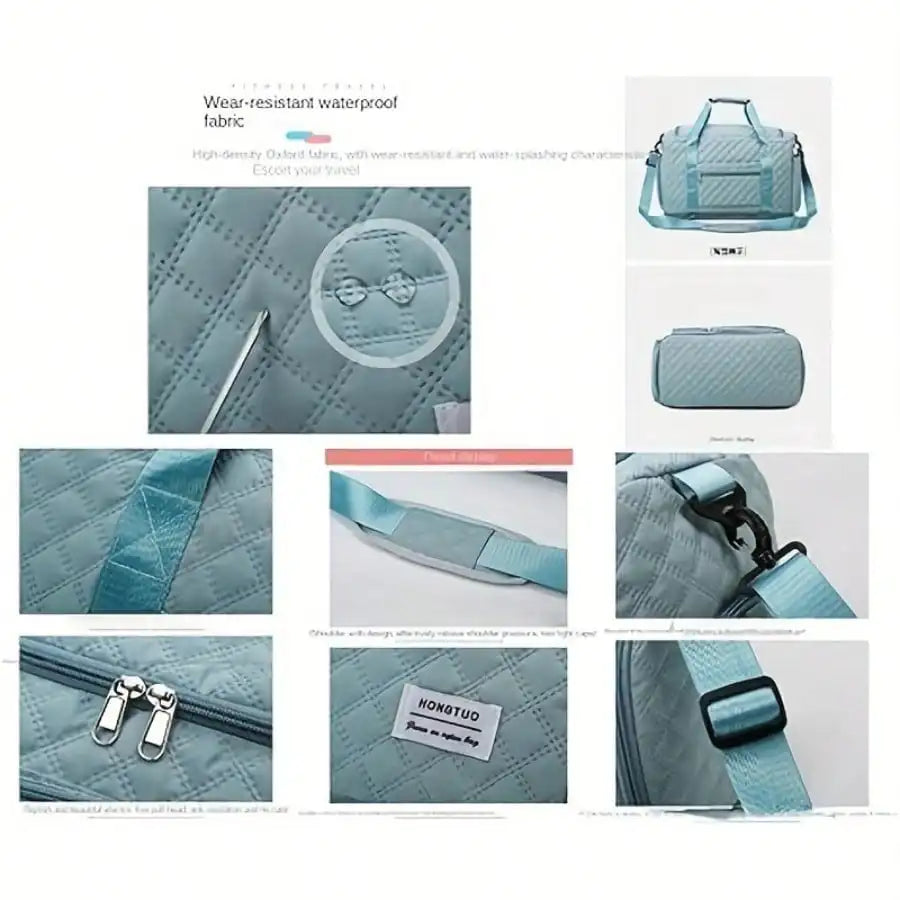 Women’s Large-Capacity Duffel Bag USA with Shoe Compartment, Waterproof Expandable Gym & Travel Bag