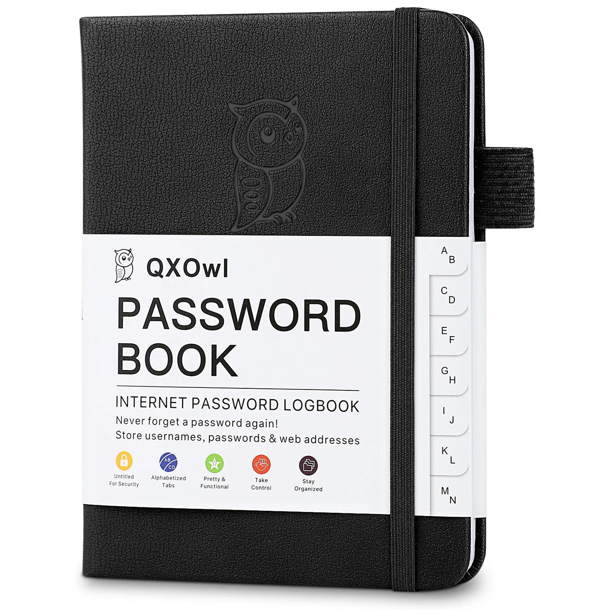 Alphabetical Password Book USA Internet Address Organizer Logbook, Small Pocket Password Keeper for Website Logins