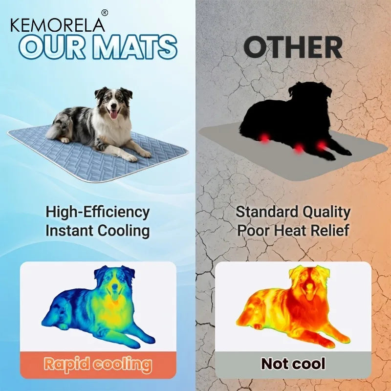 1PCS New Upgraded Ice Cooling Pet Mat Canada Washable Breathable Pet Cooling Pad for Dogs All-Season Use