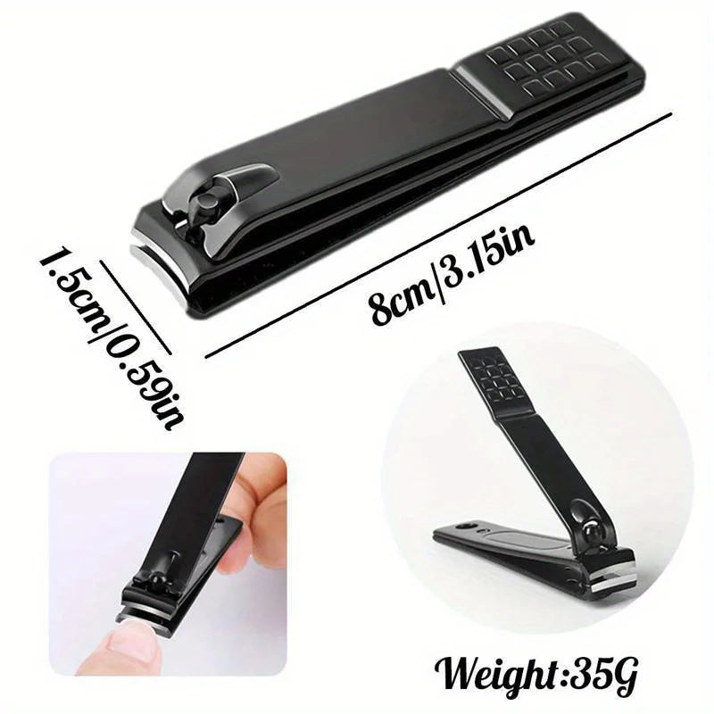 1/3/4 PCS Black Stainless Steel Nail Clippers Canada with Nano Glass File Polishing Nail File Manicure Tool Set