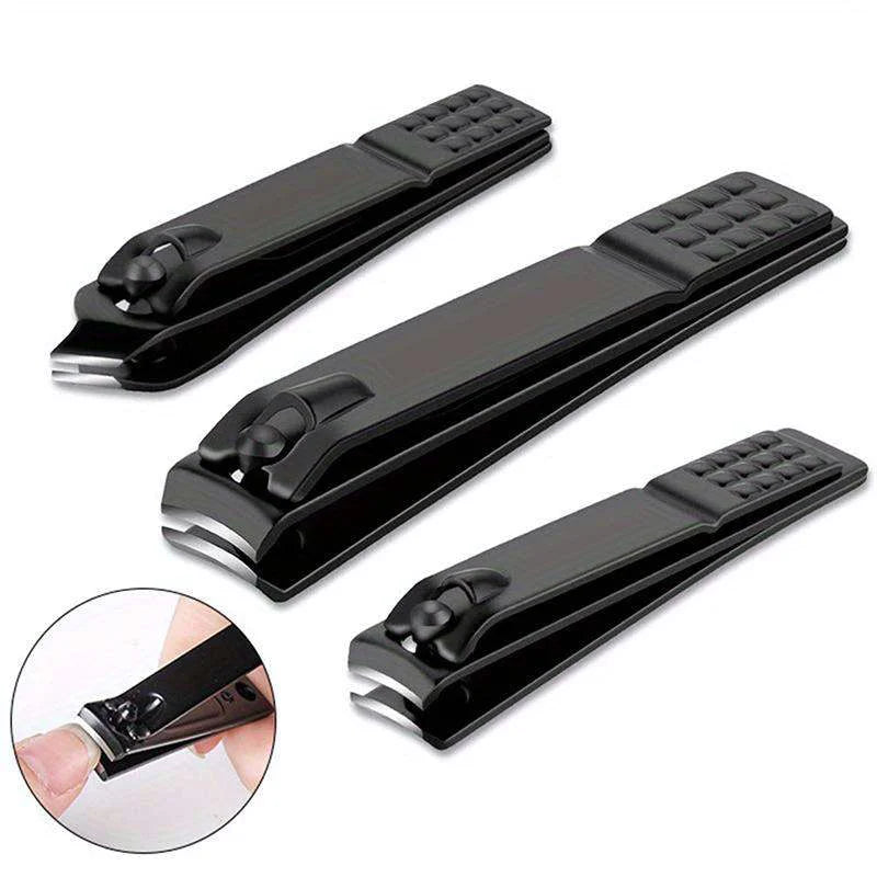 1/3/4 PCS Black Stainless Steel Nail Clippers Canada with Nano Glass File Polishing Nail File Manicure Tool Set