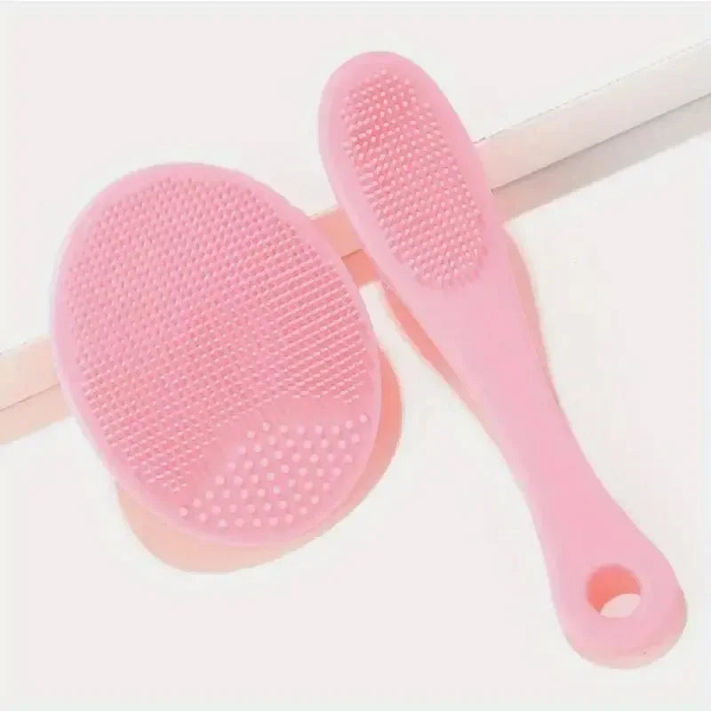 Silicone Facial Brush Cleaner USA Portable Blackhead Double-Sided Massage Brush, Facial & Nasal Scrub Skin Care Cleaning Tool