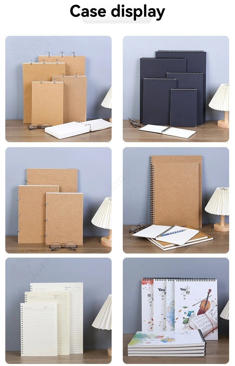 30-Sheet Spiral-Bound Sketch Book USA Acid-Free Art Sketch Pad for Drawing, Painting & Writing A4/A5/A6
