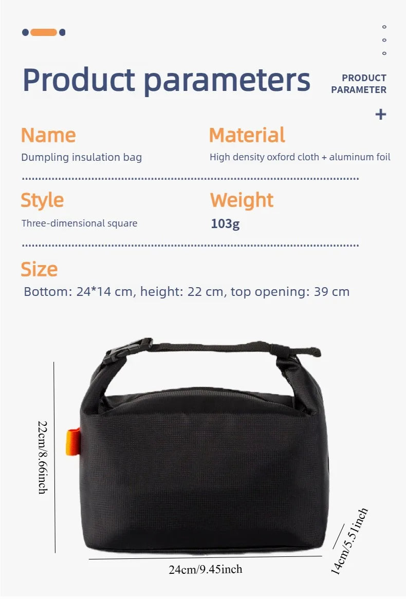 Large-Capacity Insulated Lunch Bag USA Foldable Waterproof Aluminum Foil Bento Bag for Office, Travel & School