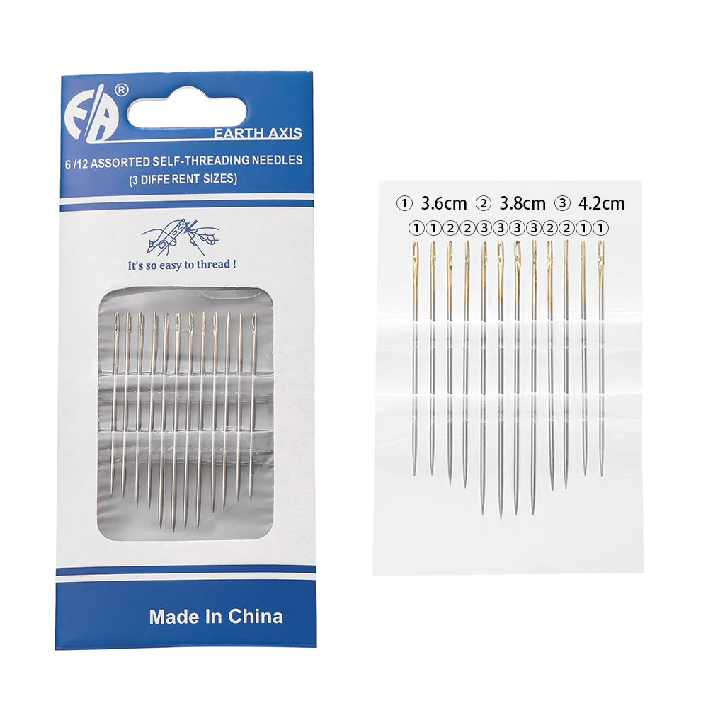 Side Hole Blind Sewing Needles Canada Elderly Self-Threading Needles Household DIY Jewelry Beading Embroidery Mending Sewing Tool