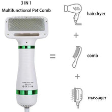 Load image into Gallery viewer, Pet Hair Dryer 2 with Slicker Brush Grooming for Cat and Dog Brush Professional Home Grooming Furry Drying Portable Dog Blower - Ammpoure Wellbeing 🇬🇧
