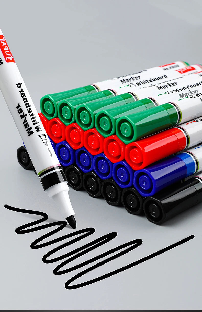 4 Colors Dry Erase Whiteboard Marker Pens Canada Low Odor Erasable Chalk Pens for Office School Stationery