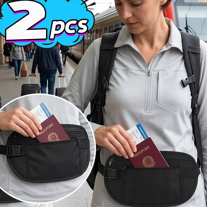 Running Waist Bag Canada Double-Layer Concealed Fanny Pack Slim Anti-Theft Travel Money Belt Waterproof Belt Bag for Men & Women Sports