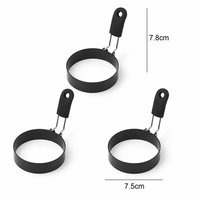 Anti-scald Egg Fried Ring Professional Stainless Steel Nonstick Round USA Pancake Mold Cooking Egg Mould Breakfast Sandwich Tools