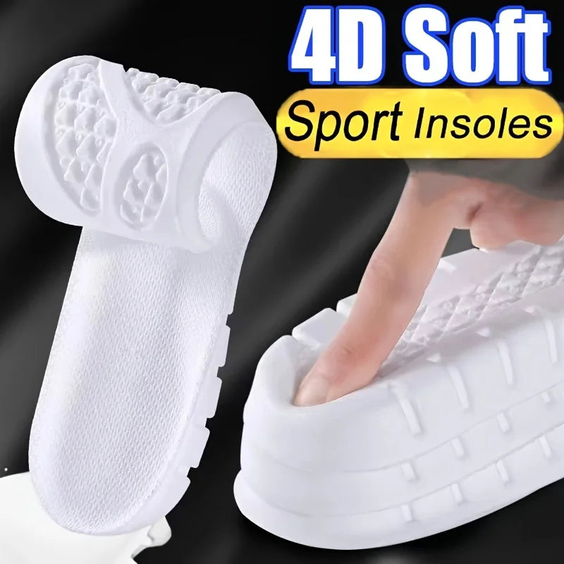 1 Pair White Invisible Height Increase Insoles USA EVA Soft Lightweight Shoe Sole Pads for Men & Women