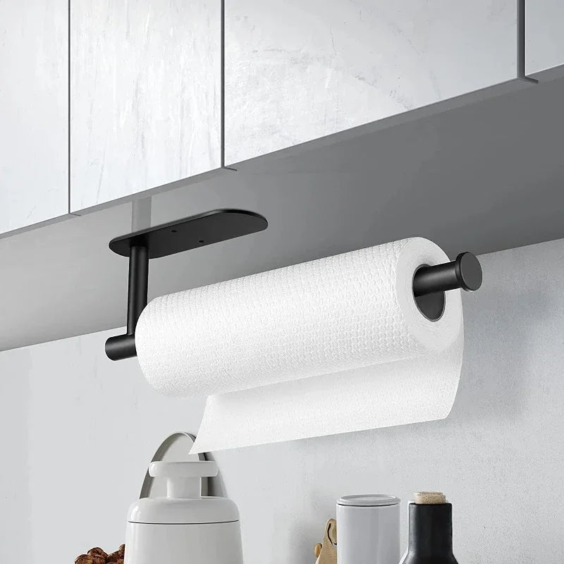 Adhesive Toilet Paper Holder USA Stainless Steel Wall-Mount Kitchen Roll Towel Rack Napkin Dispenser Tissue Hanger - Ammpoure