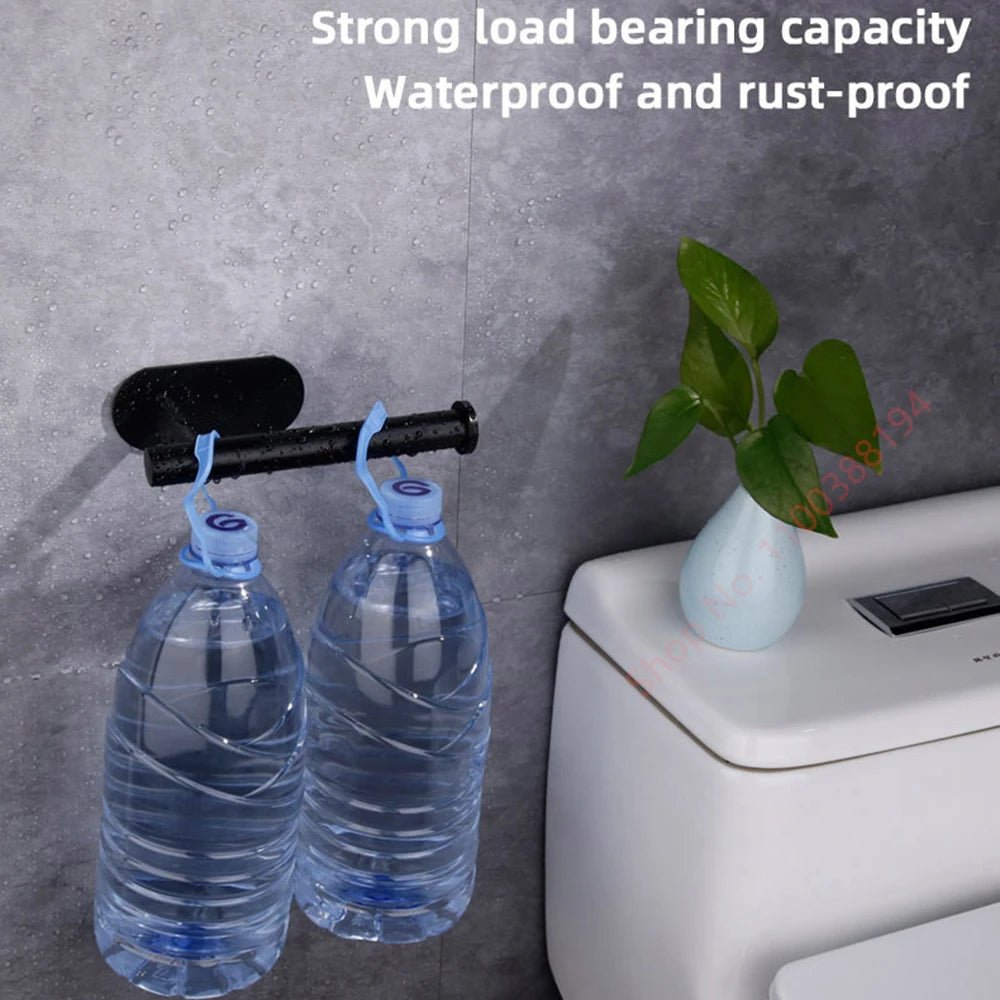 Adhesive Toilet Roll Paper Holder USA Wall-Mount No-Drill Tissue Towel Dispenser Stainless Steel Kitchen Bathroom Organizer Storage Stand - Ammpoure