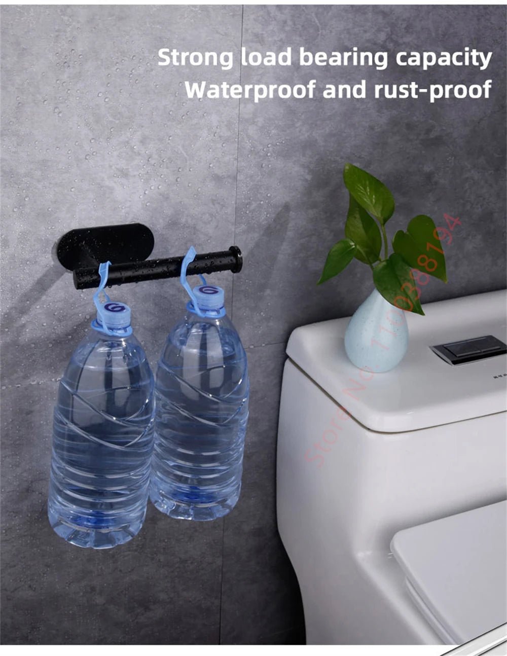 Adhesive Toilet Roll Paper Holder USA Wall-Mount No-Drill Tissue Towel Dispenser Stainless Steel Kitchen Bathroom Organizer Storage Stand - Ammpoure