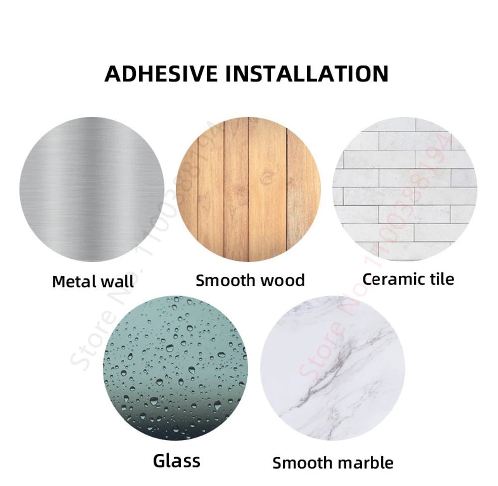 Adhesive Toilet Roll Paper Holder USA Wall-Mount No-Drill Tissue Towel Dispenser Stainless Steel Kitchen Bathroom Organizer Storage Stand - Ammpoure